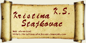 Kristina Stajkovac vizit kartica